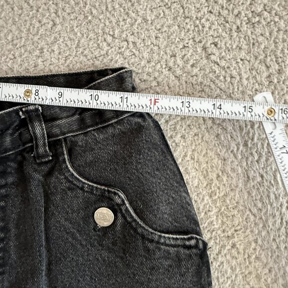 Vintage Roper Jeans Tall High Rise Black Tapered Leg Made USA 90s Western - Picture 6 of 11